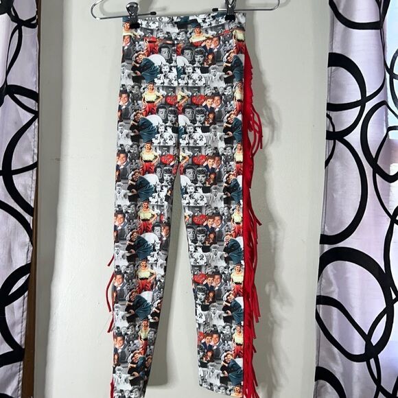 Custom, I Love Lucy fringe leggings, size girls 10/12 - Picture 1 of 12